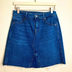 Old Navy Size 2 Blue Jean Skirt Distressed